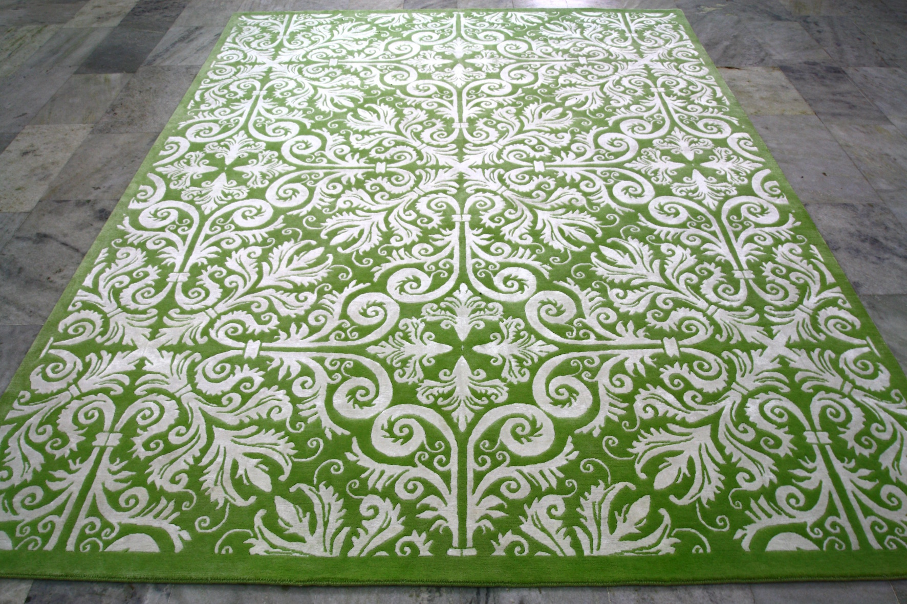 Classic green rug